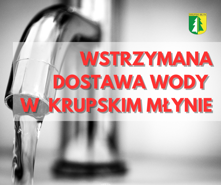 Wstrzymana dostawa wody