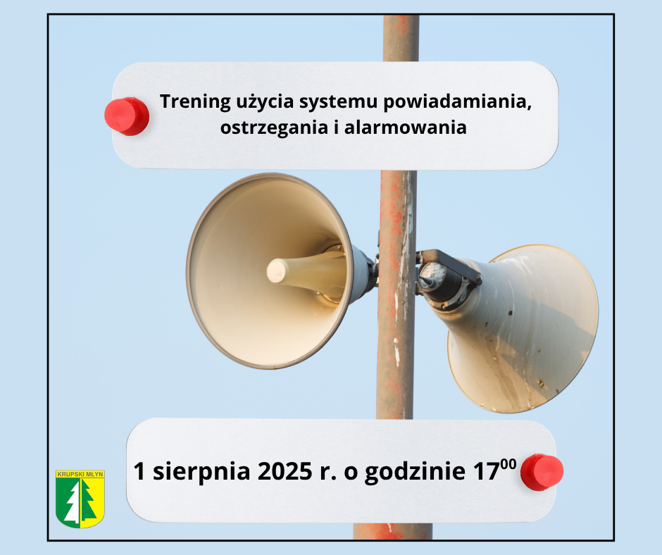 Ogólnokrajowy trening systemu ostrzegania i alarmowania Ogólnokrajowy trening systemu ostrzegania i alarmowania