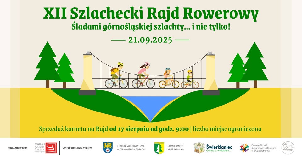 XII Szlachecki Rajd Rowerowy śladami górnośląskiej szlachty... i nie tylko! XII Szlachecki Rajd Rowerowy śladami górnośląskiej szlachty... i nie tylko!