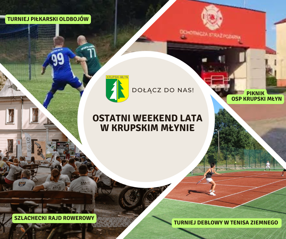 Ostatni weekend z piękną pogodą. Spędźmy go razem w naszej gminie!