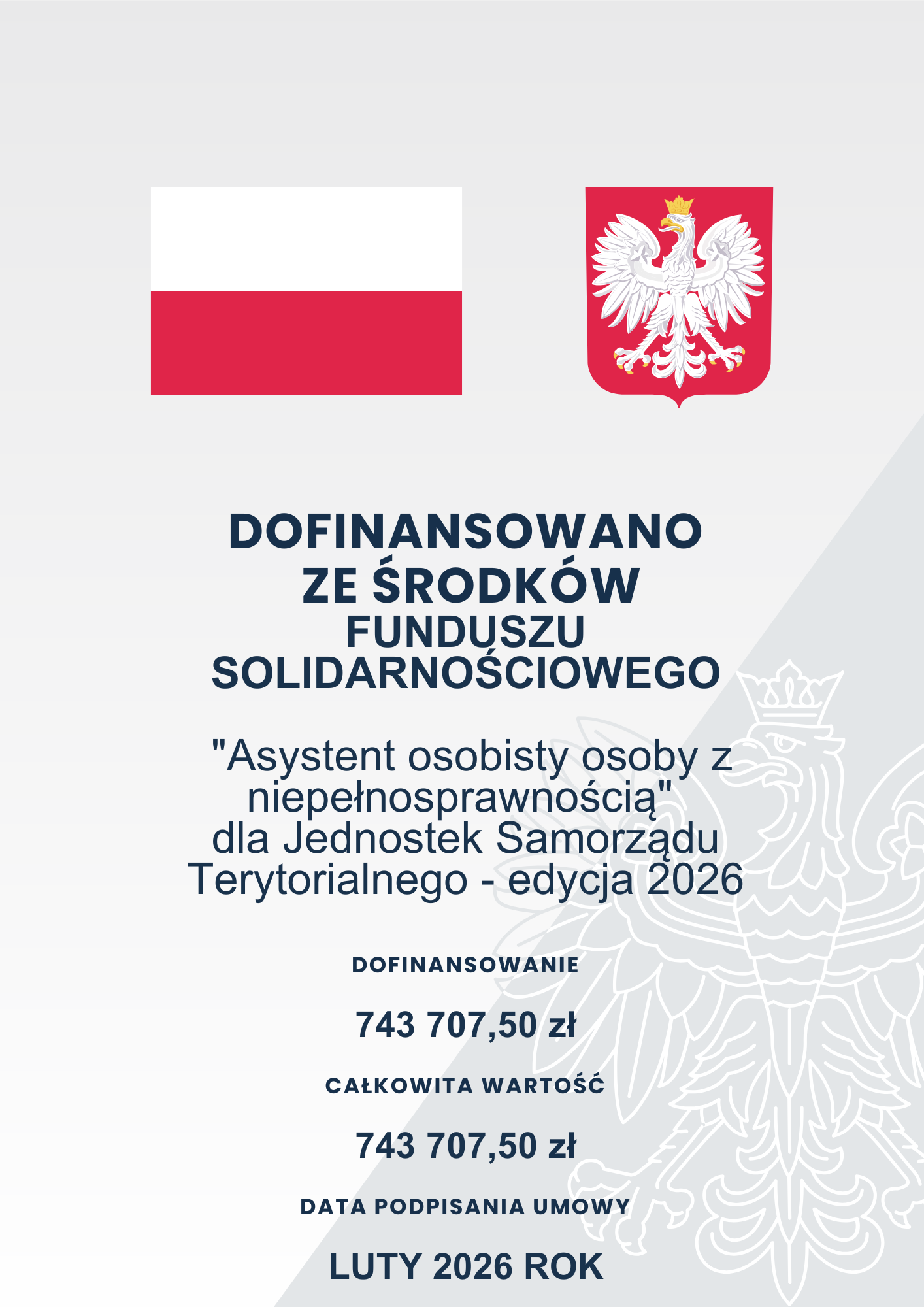 Program "Asystent osobisty osoby z niepełnosprawnością"dla Jednostek Samorządu Terytorialnego - edycja 2026