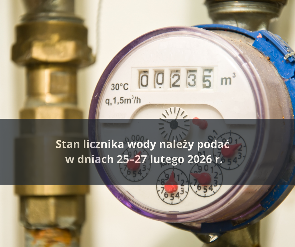  Zawiadomienie dla mieszkańców. Odczyt liczników wody 