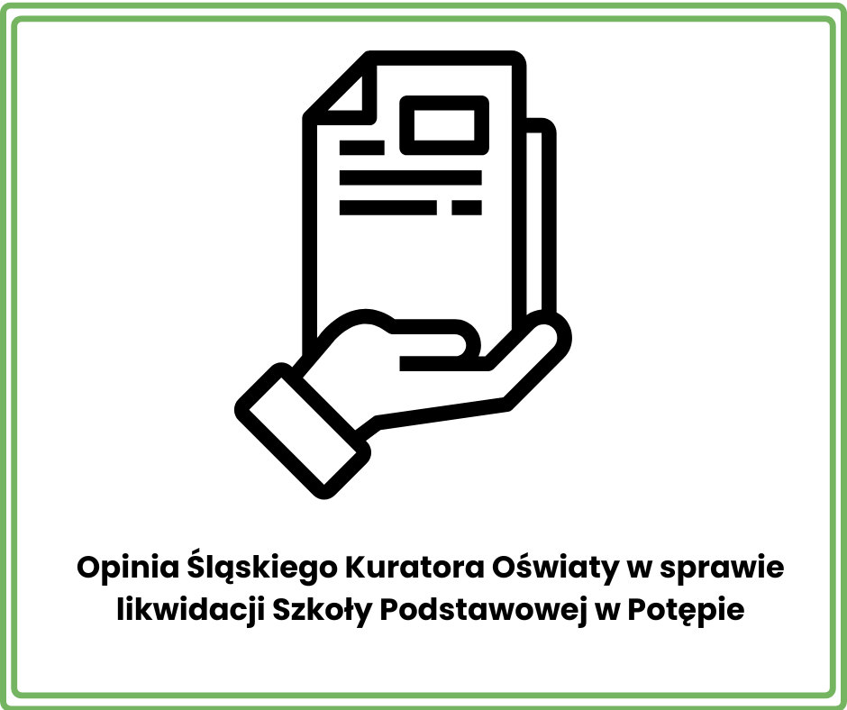Informacja w sprawie likwidacji Szkoły Podstawowej w Potępie