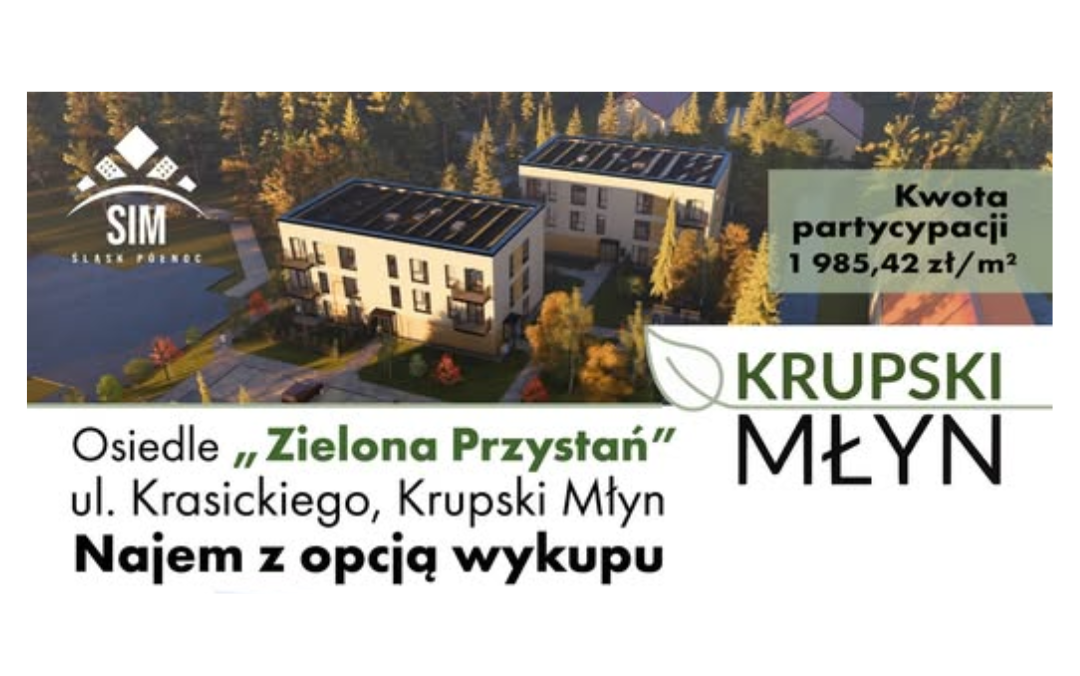 Nowe mieszkania w Krupskim Młynie. Najem z opcją wykupu.