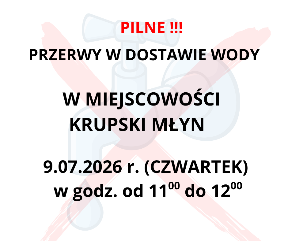 Przerwy w dostawie wody