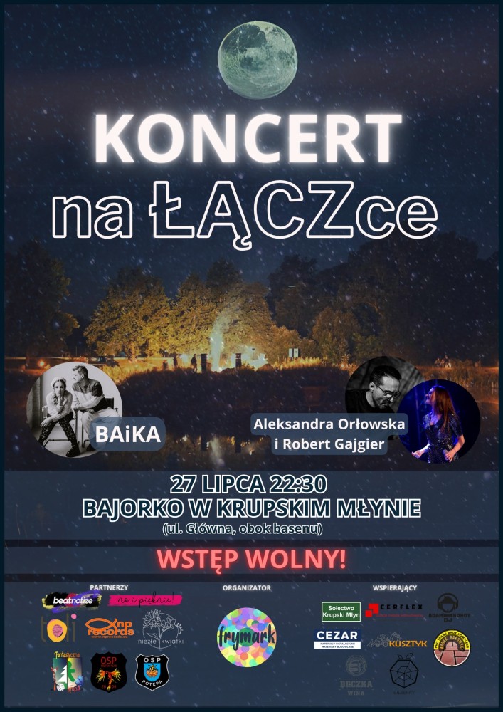 Plakat koncert na łączce wszystko dla ziemi 2024