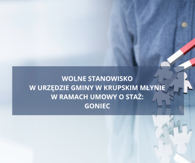 Nabór na stanowisko: Goniec w ramach stażu Nabór na stanowisko: Goniec w ramach stażu