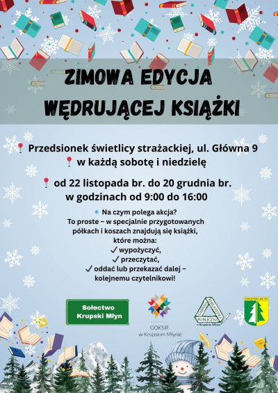 Zimowa edycja Wędrującej Książki w sołectwie Krupski Młyn