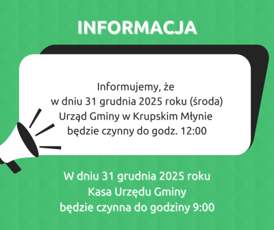 Informacje dot. pracy Urzędu Gminy