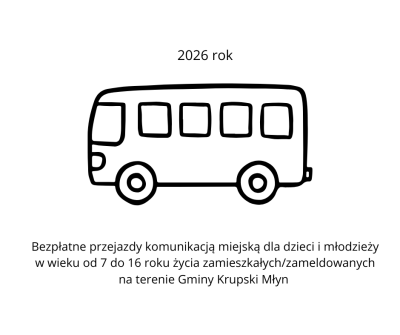  Bezpłatne przejazdy komunikacją miejską dla dzieci i młodzieży w 2026 roku!