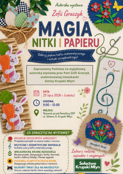 MAGIA NITKI I PAPIERU. AUTORSKA WYSTAWA ZOFII GRACZYK