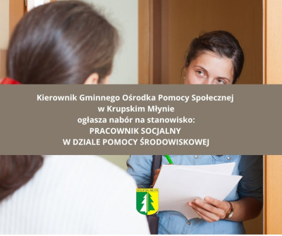 Kierownik Gminnego Ośrodka Pomocy Społecznej w Krupskim Młynie