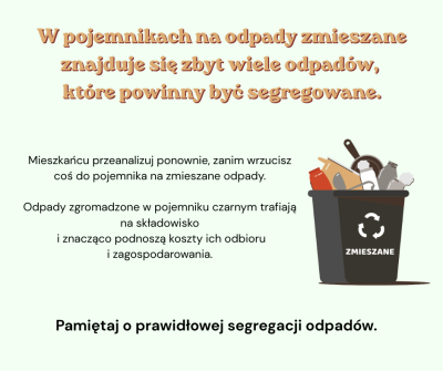 Pamiętaj o prawidłowej segregacji odpadów!