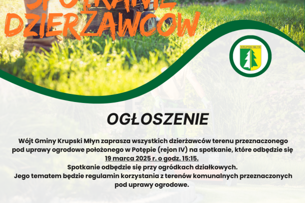 Spotkanie dzierżawców ogródków działkowych