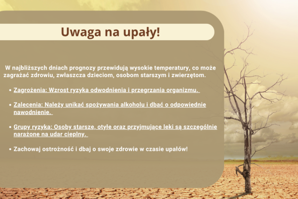  Uwaga, upały! Dbajmy o siebie i innych! 