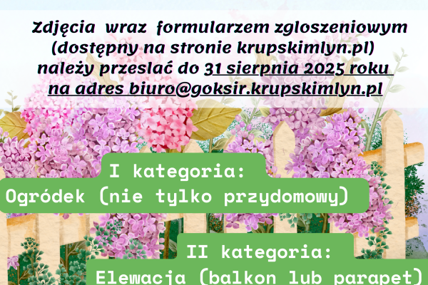 Konkurs - Ukwiecone Sołectwa Gminy Krupski Młyn