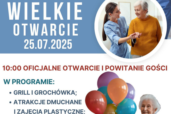 Załoga z Domu Seniora zaprasza na wielkie otwarcie!