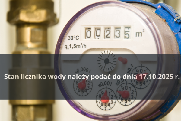 W dniach 13–15 października 2025 r. nastąpi odcięcie dostawy wody do ogródków działkowych