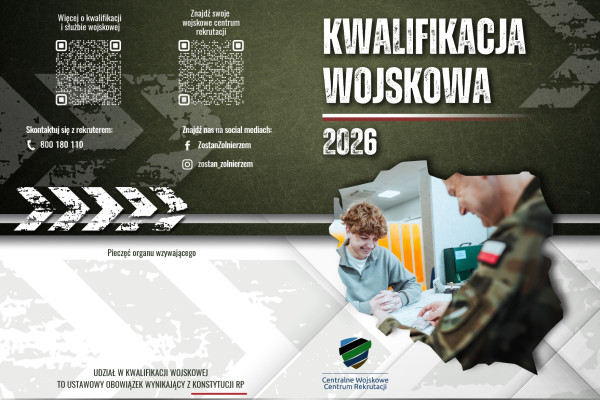  Ogłoszenie - Kwalifikacja wojskowa 2026