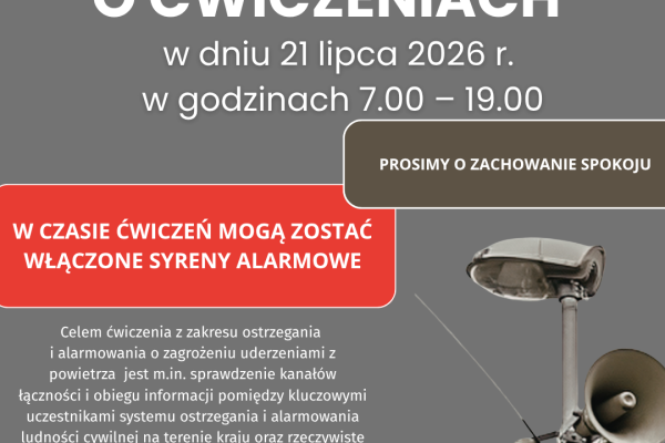 INFORMACJA O ĆWICZENIACH 