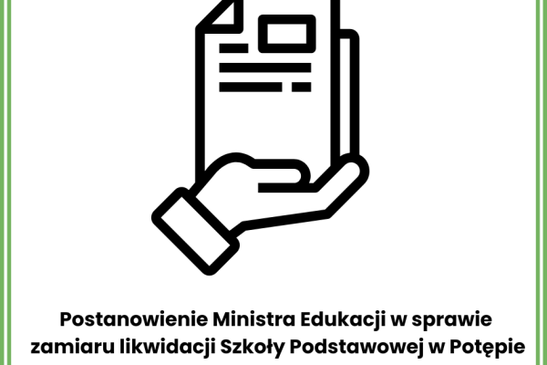 Informacja w sprawie Szkoły Podstawowej w Potępie