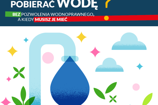 Wody Polskie przypominają: sprawdź, ile wody możesz pobierać bez pozwolenia.
