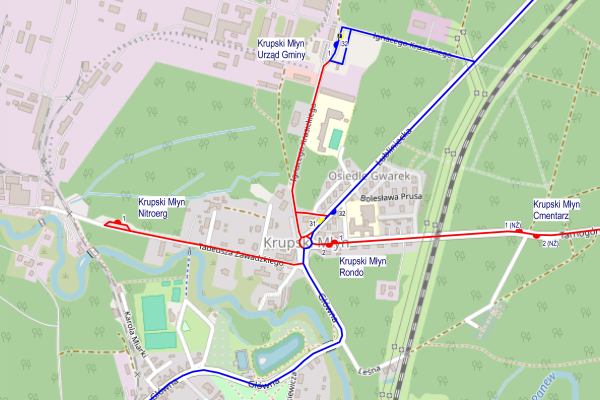 Czasowy rozkład autobusów przez okres remontu przejazdu kolejowego.