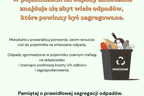 Pamiętaj o prawidłowej segregacji odpadów!